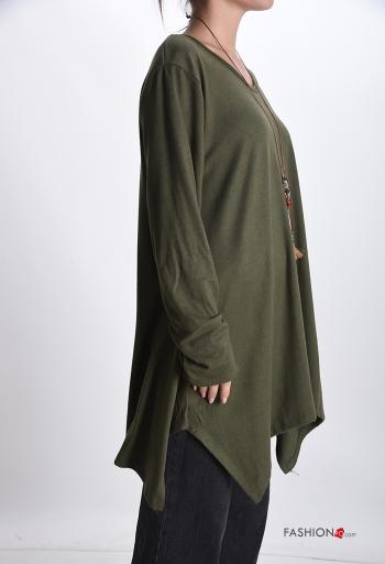 Wool Mix Tunic with necklace - ph 3