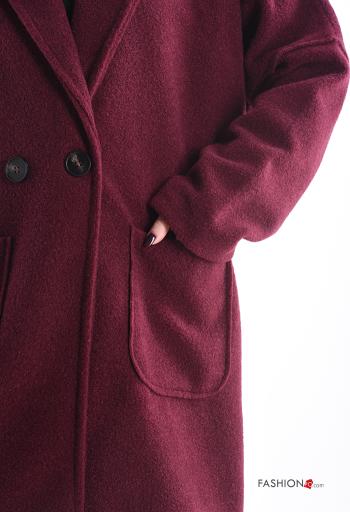 Wool Mix Coat with buttons with lining with pockets - ph 4