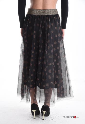 Jupe tulle lurex Imprimé à pois avec doublure avec élastique - ph 2