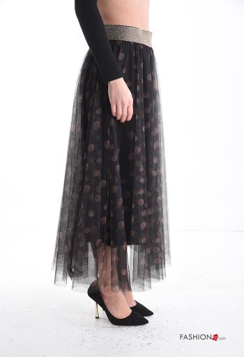 Jupe tulle lurex Imprimé à pois avec doublure avec élastique - ph 3