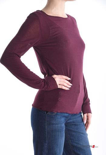 crew neck Cashmere Blend Long sleeved top - ph 3
