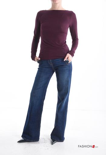 Maglietta a manica lunga in Misto Cashmere girocollo - ph 5