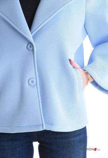 Giacca maniche lunghe senza fodera con bottoni con tasche - ph 4