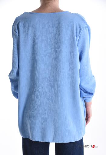 crew neck Wool Mix Blouse 3/4 sleeve - ph 2