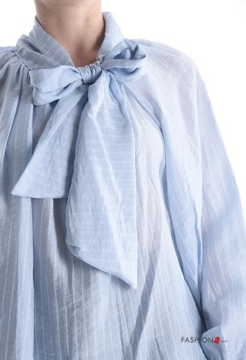 Blusa maniche lunghe Fantasia righe con fiocco - ph 4