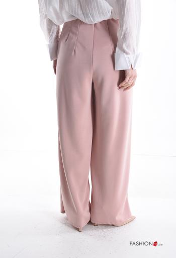 Pantalone wide leg con tasche con elastico - ph 2