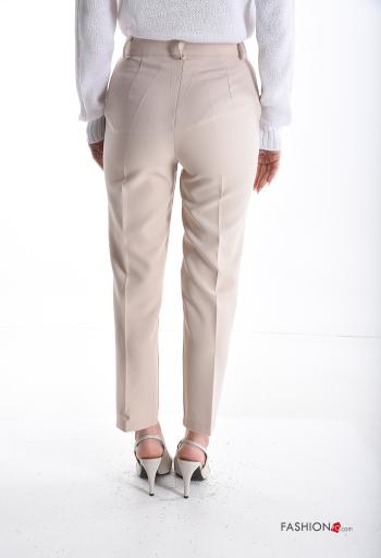 Calças skinny com bolsos com botões com fecho - ph 2