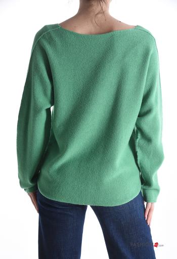 lange ärmel Strickpullover mit V-Ausschnitt - ph 2