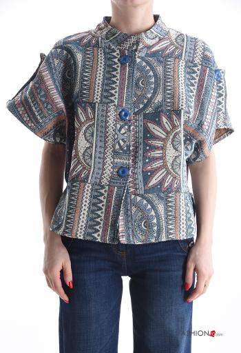 Jacke aus Baumwolle mit Knöpfen - ph 1