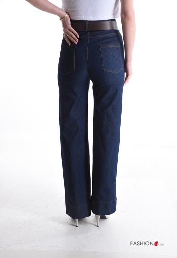 Cotton Trousers with belt with pockets - ph 2