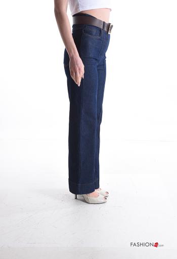 Cotton Trousers with belt with pockets - ph 3