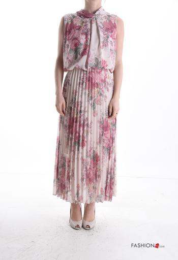 Vestido com botões com forro