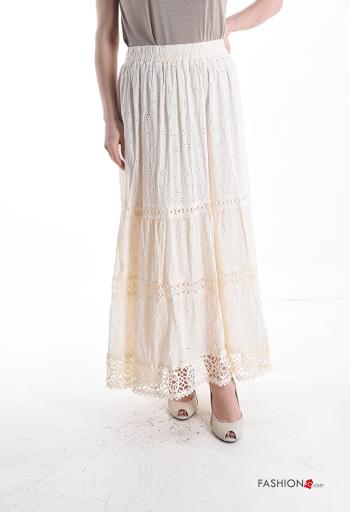 Cotton Skirt broderie anglaise