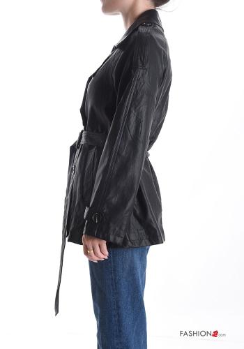 Giacca con fodera con tasche con cintura con bottoni - ph 3