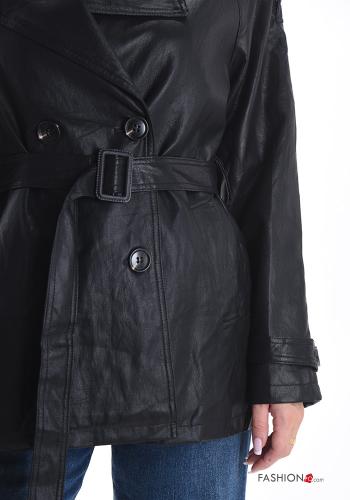 Giacca con fodera con tasche con cintura con bottoni - ph 4