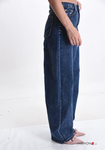 Jeans in Cotone con tasche con bottoni con zip - ph 3