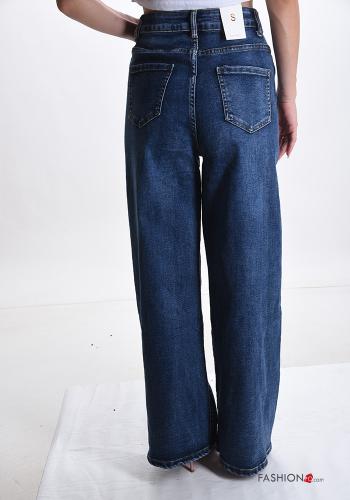 Jeans in Cotone con tasche con bottoni con zip - ph 2