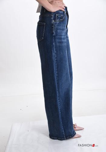 Jeans in Cotone con tasche con bottoni con zip - ph 3
