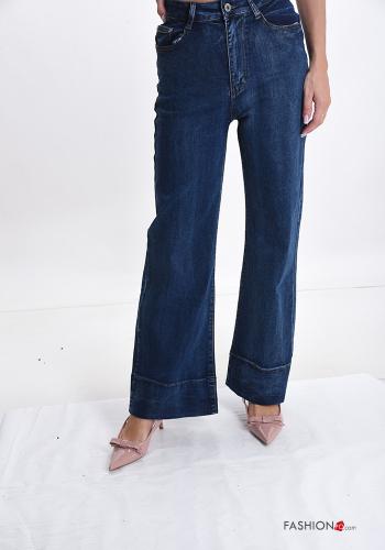 Jeans in Cotone con tasche con bottoni con zip - ph 1