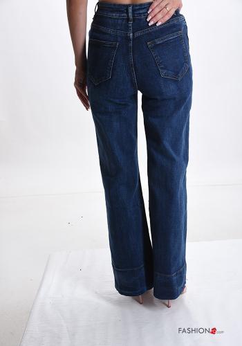 Jeans in Cotone con tasche con bottoni con zip - ph 2
