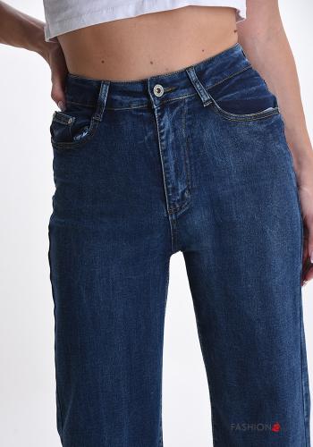 Jeans in Cotone con tasche con bottoni con zip - ph 4