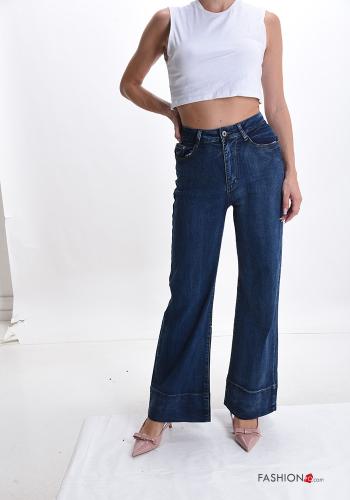 Jeans in Cotone con tasche con bottoni con zip - ph 5
