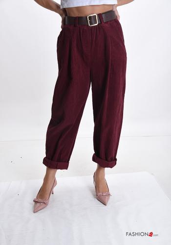Pantalone in Cotone con cintura con tasche