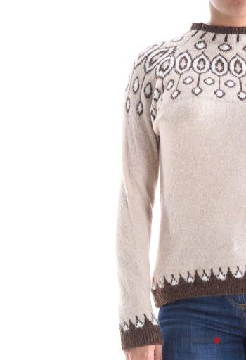 Abstract print long sleeve Wool Mix Sweater Rollneck - ph 4