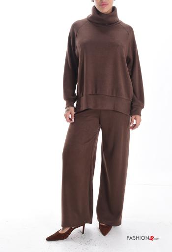 long sleeve wide leg Co-ord Rollneck with elastic