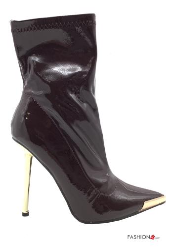 slip-on pointed-toe faux leather Heeled shoes with zip - ph 2