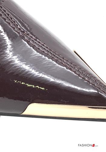 slip-on pointed-toe faux leather Heeled shoes with zip - ph 4