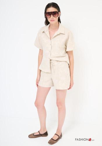 Floral Linen Shorts