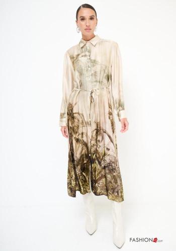 Floral Shirt dress with belt