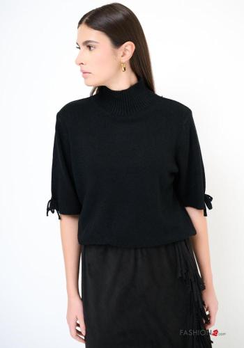 Dolcevita maniche corte con fiocco - ph 1