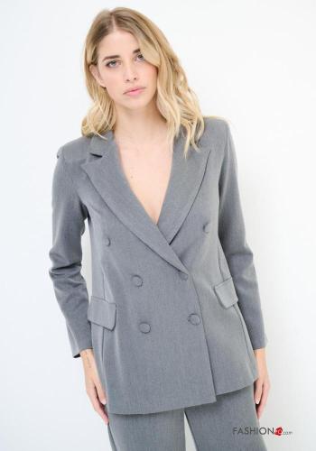 double-breasted long sleeve Blazer with buttons