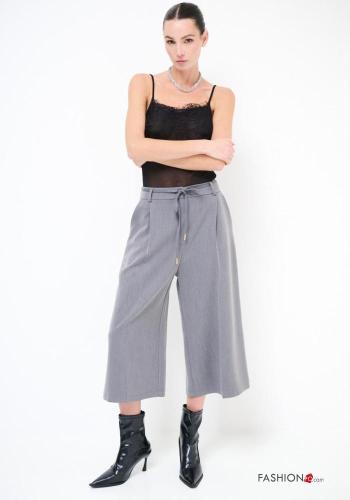 Bermuda wide leg avec ceinture en tissu - ph 1