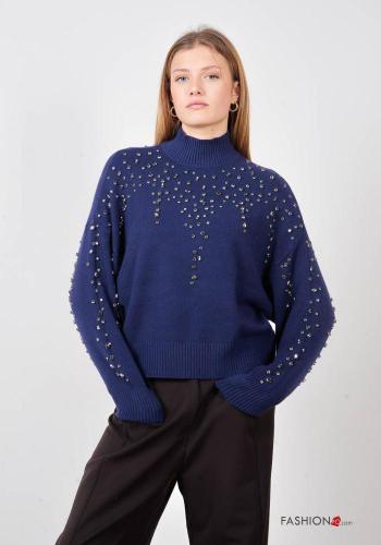 Rollneck with rhinestones