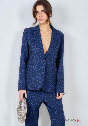 Blazer maniche lunghe Fantasia pois con bottoni