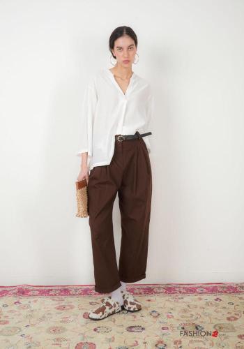 Cotton Trousers with belt - ph 1