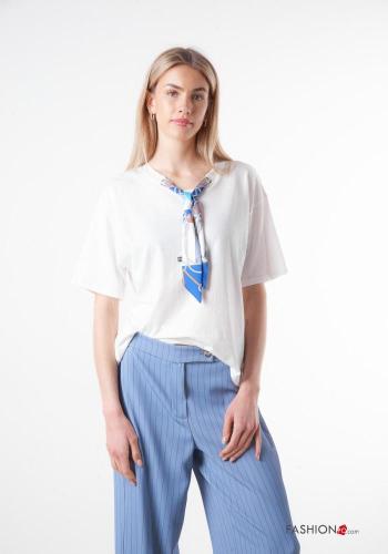 T-shirt aus Baumwolle mit Schleife - ph 1