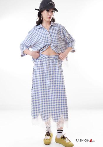 Vichy Muster Spitze- Rock