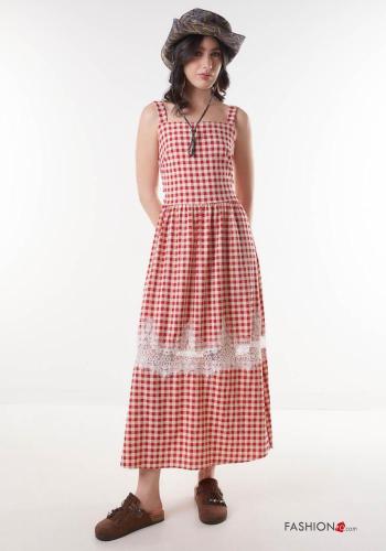 Abito scollato sulla schiena Fantasia quadrettata vichy - ph 1