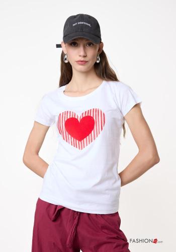 Bedrucktes T-shirt aus Baumwolle