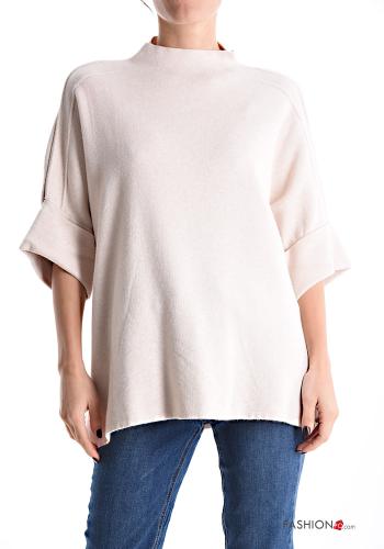 u-boot ausschnitt Strickpullover 3/4 ärmel