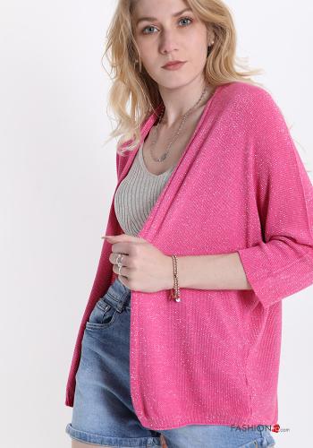Lurex Strickjacke
