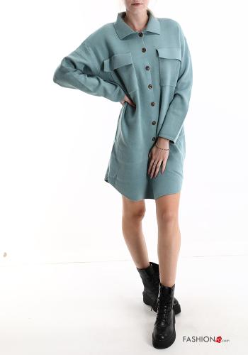 Cardigan con bottoni con tasche