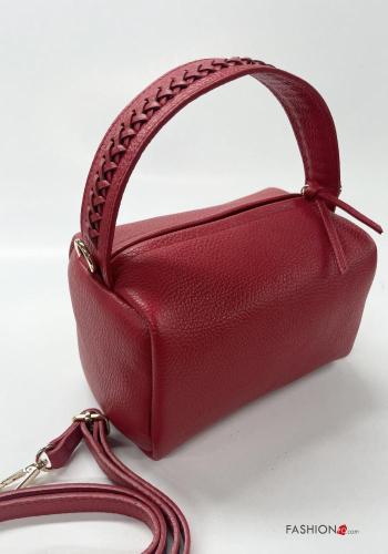 Borsa in Vera pelle con fodera con tracolla con tasche con zip - ph 1