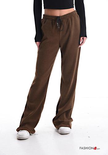 wide leg Trousers with elastic