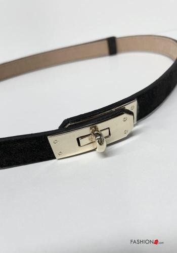 Cintura in Vera pelle camoscio con fibbia - ph 1