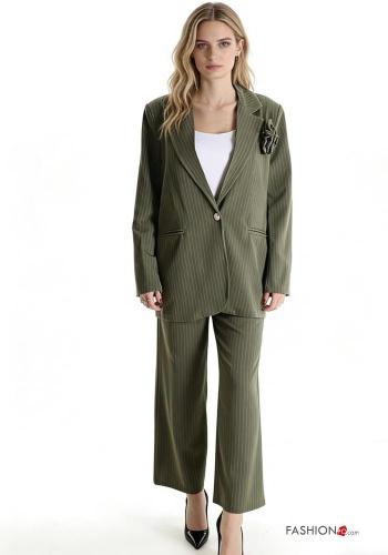 Fato com elástico com forro com cinto com bolsos com botões - ph 1